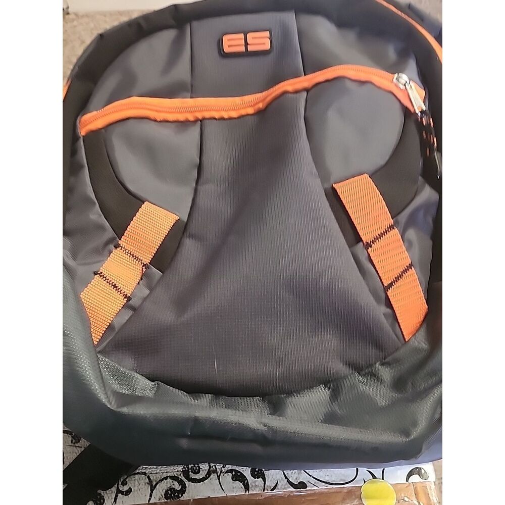 East Sport Gray and Orange Backpack - Durable Everyday Bag
